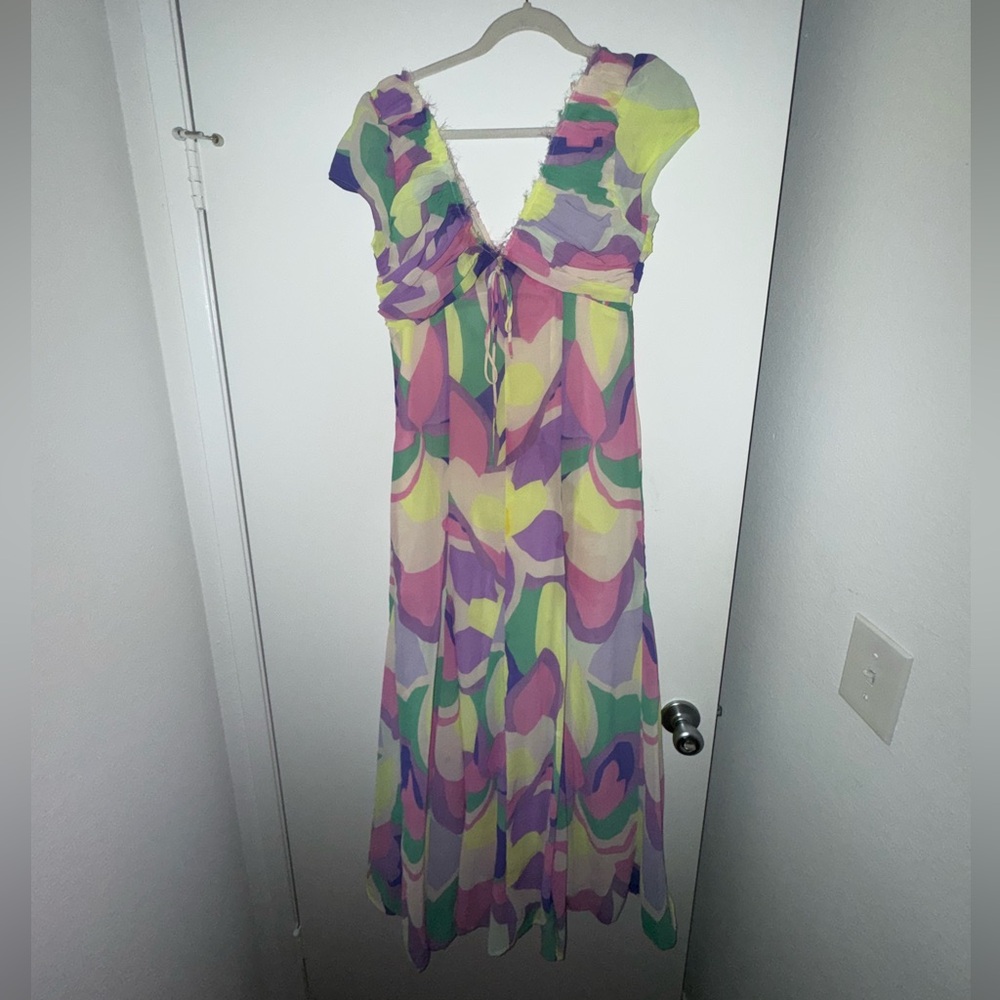 Multicolor Chiffon Maxi ASOS Design Dress
